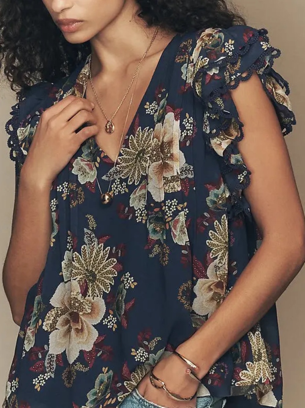 Farm Rio Ruffle Top